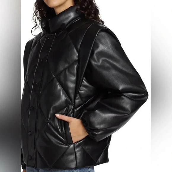 Pistola NWT Callista convertible puffer vest jacket in noir - Picture 4 of 7